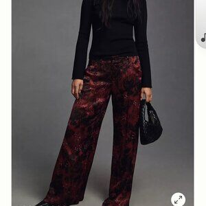 By Anthropologie Low-Rise Pleated Trousers